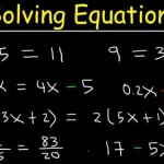 Algebra 1 Solving Equations Project