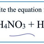 Balanced Chemical Equation For The Dissolving Of Ammonium Nitrate In Water