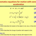 Constant Acceleration Kinematics Equations In Two Dimensions