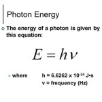 Equation For Energy Of A Photon Using Frequency