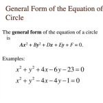 Equation Of A Circle General Form Example