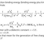 Exciton Binding Energy Equation