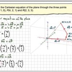 Find Cartesian Equation Of A Plane Given 3 Points