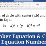 How To Reference Equation In Word