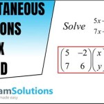 How To Solve Simultaneous Equation Using Matrix Method