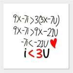 I Love You Math Equation Square Root