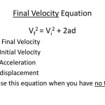 Kinematic Equation Final Velocity