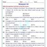 Linear Equations For Class 7 Cbse Worksheets