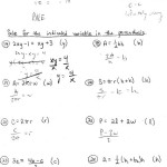 Literal Equations Worksheet Infinite Algebra 1