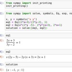 Python Solve System Of Equations Symbolic