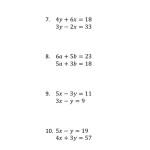 Simultaneous Equations Worksheet And Answers Pdf