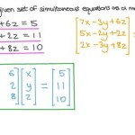 Solving 3 Simultaneous Equations Using Matrix