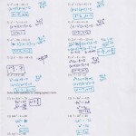 Solving Quadratic Equations Review Answer Key