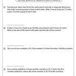 Using Equations To Solve Word Problems Worksheet Gina Wilson