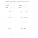 Writing Equations In Standard Form Worksheet Pdf